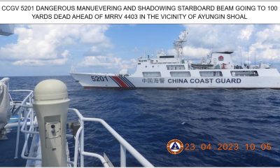 Chinese Coast Guard vessel shadowing the BRP Malapascua