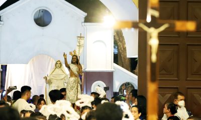 crucifix and image of mary and jesus