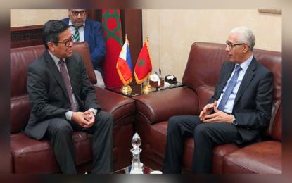 Philippine Ambassador to Morocco Leslie Baja, Morocco’s Speaker of the House of Representatives H.E. Rachid Talbi El Alami