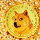 A single Dogecoin on a pile of pearls.