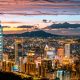Aerial View of City Buildings and Taipei 101 during Night Time