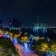 Vietnam skyscrapers at night
