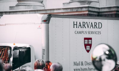 White Harvard Campus Services Truck