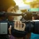 a man holding a camera