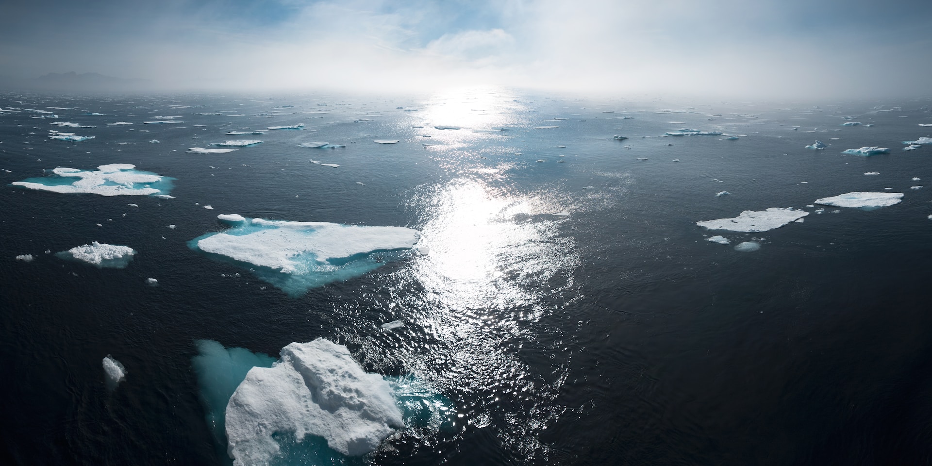 icebergs on water