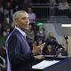 Former US President Barack Obama making a speech