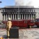 fire truck in front of Manila Post Office
