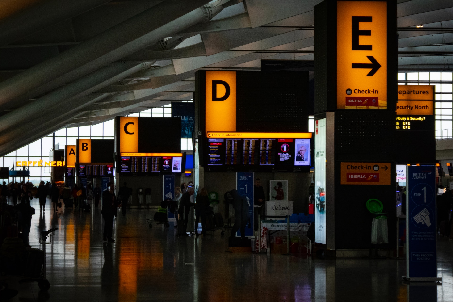 Inside UK airport