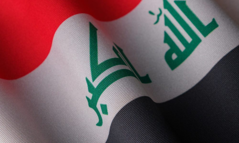 close up photo of flag of iraq