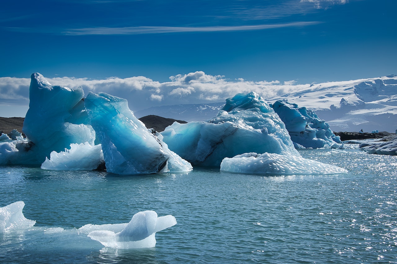 melting ice in antarctic