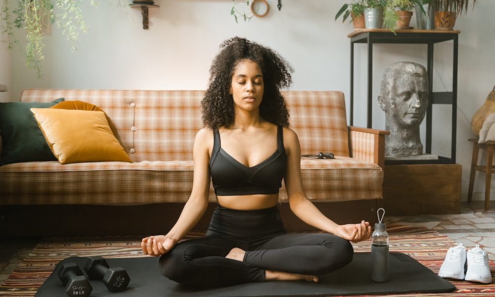 meditating woman