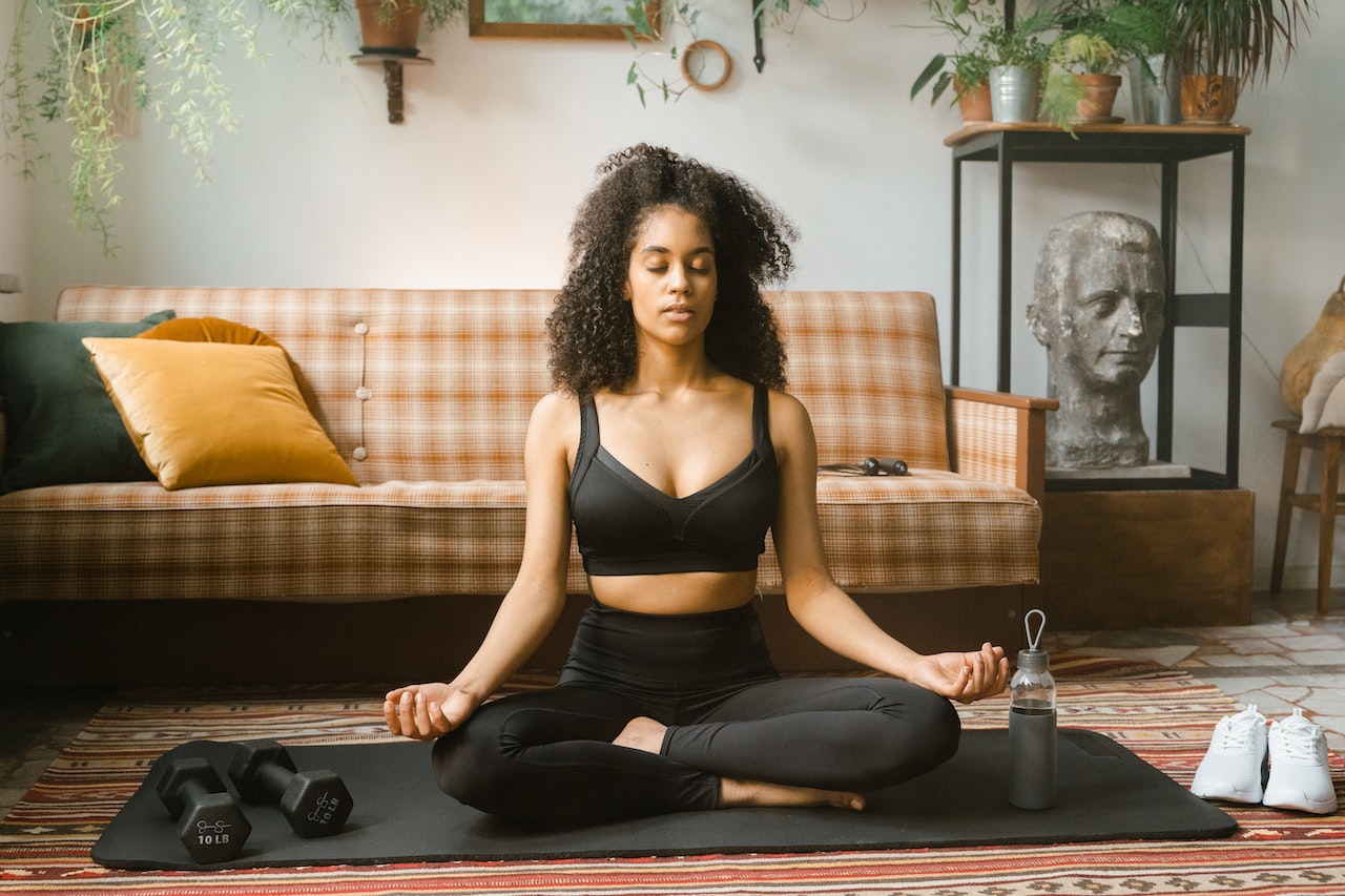 meditating woman