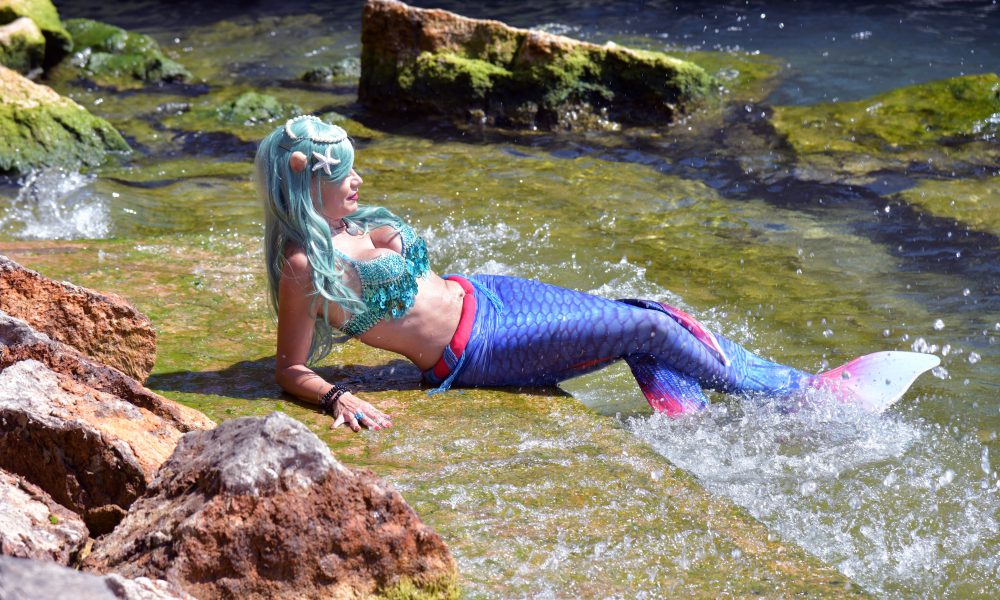 Woman Wearing a Mermaid Costume
