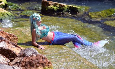 Woman Wearing a Mermaid Costume