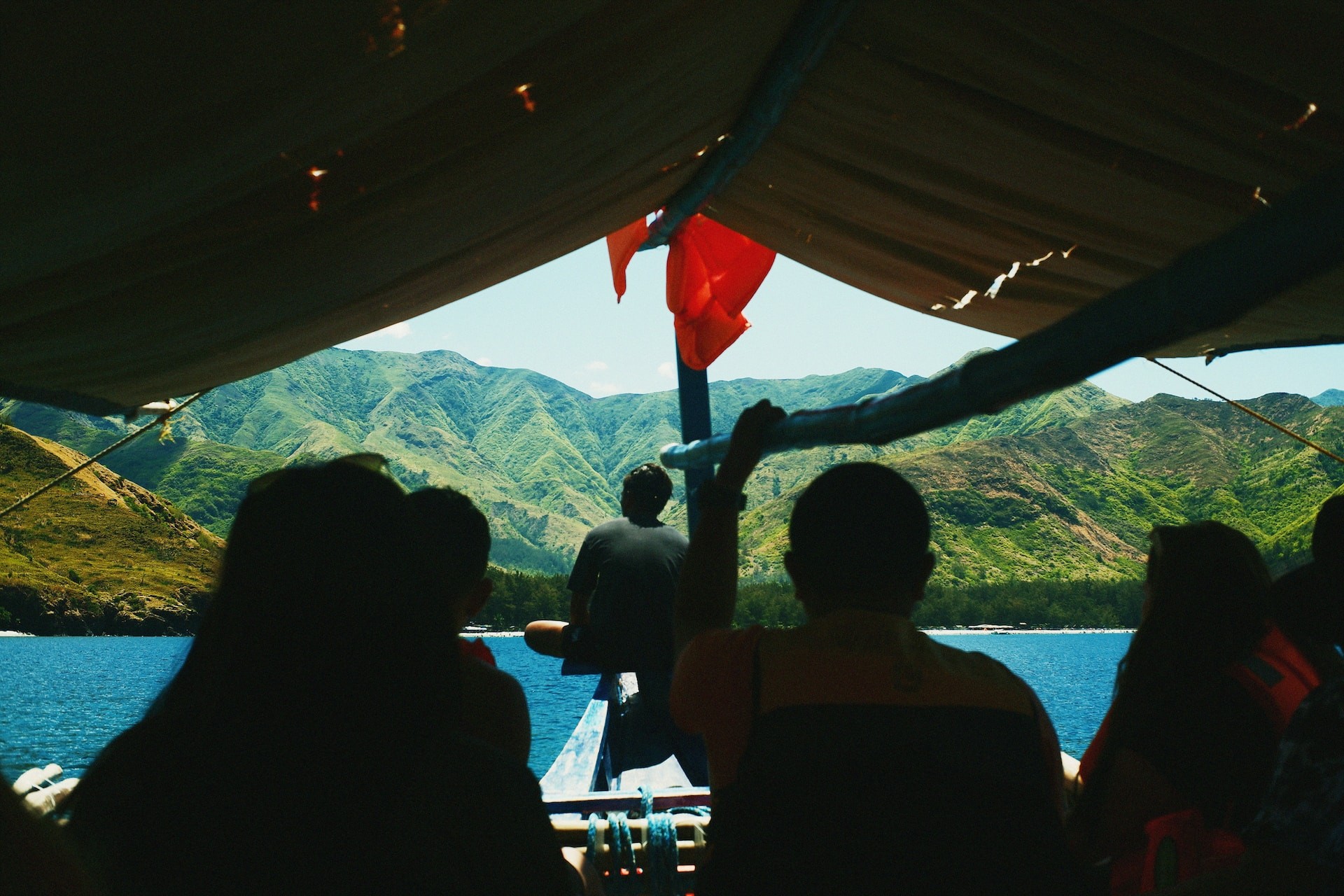 tourists on a boat in Zambales