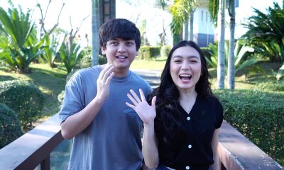 seth fedelin and francine diaz on set of their last taping day