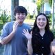 seth fedelin and francine diaz on set of their last taping day