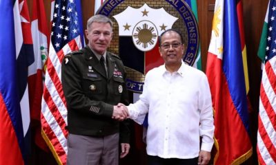 United States Army chief Gen. James McConville (left) and DND chief Carlito Galvez Jr, (right)