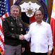 United States Army chief Gen. James McConville (left) and DND chief Carlito Galvez Jr, (right)