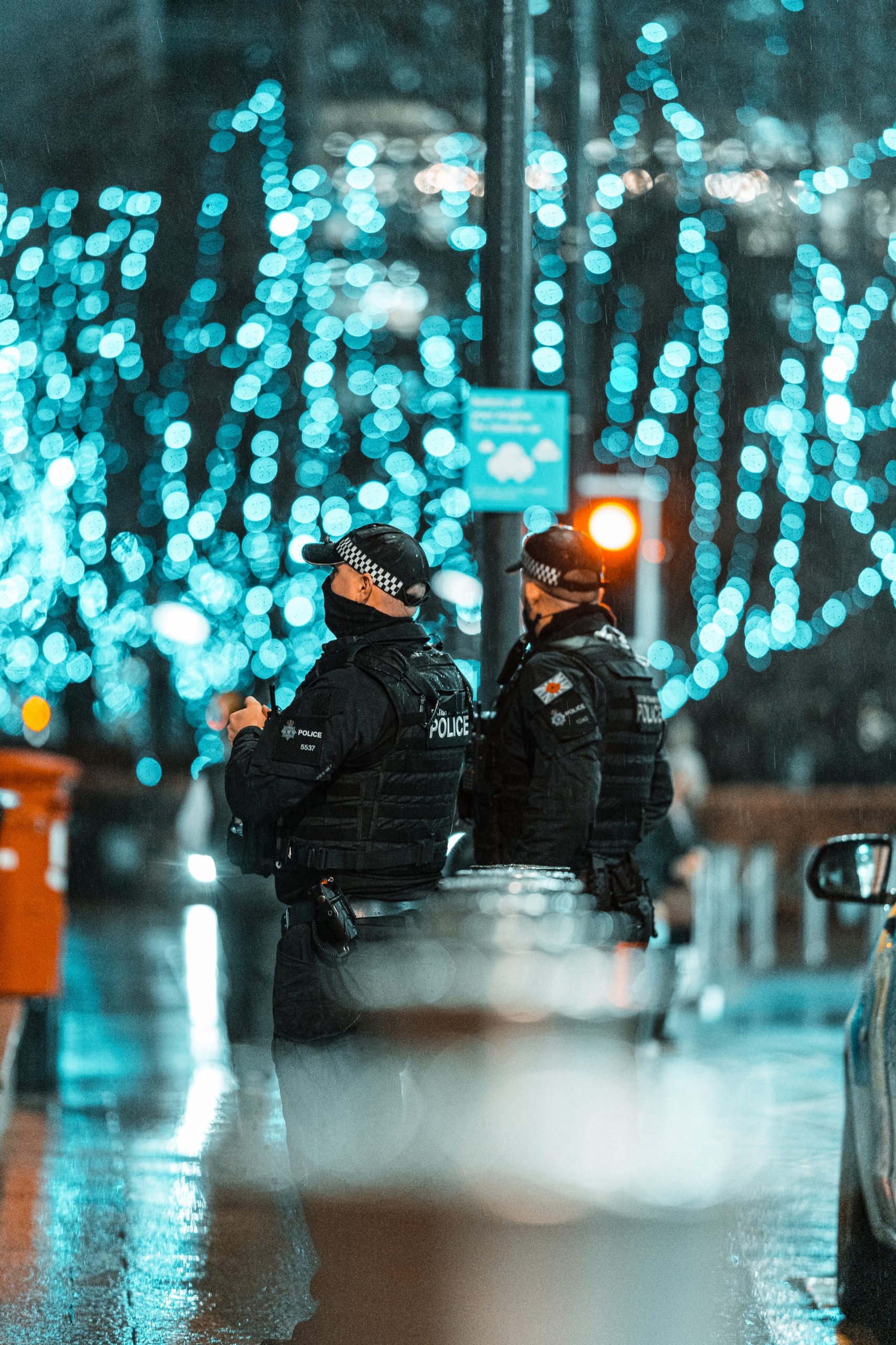 two canada policemen standing