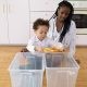 Mother and Child Throwing Trash