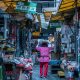 woman walking on alley in South Korea