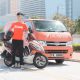 Lalamove delivery vehicles and driver in Hong Kong