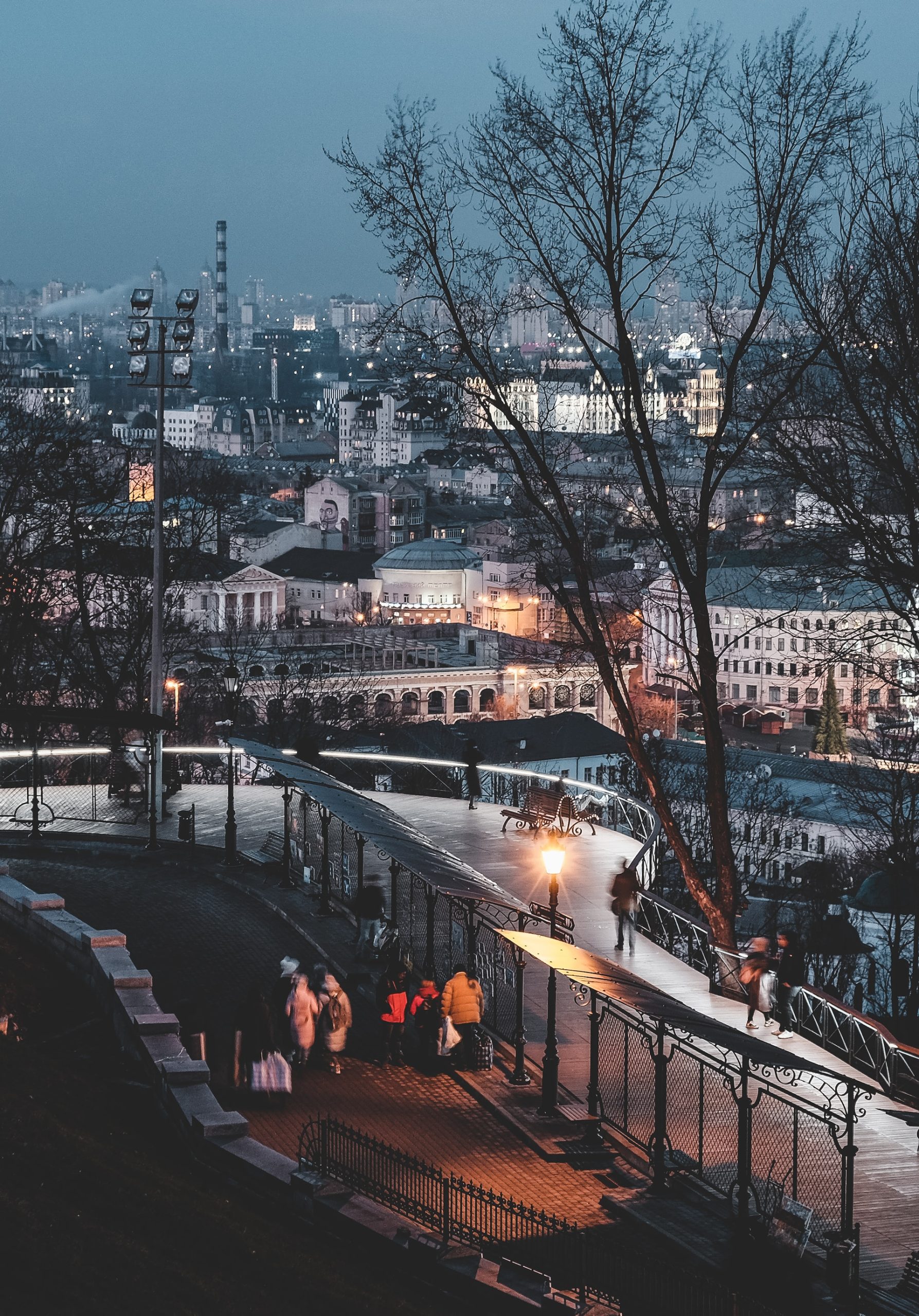 people walking on streets of Kyiv