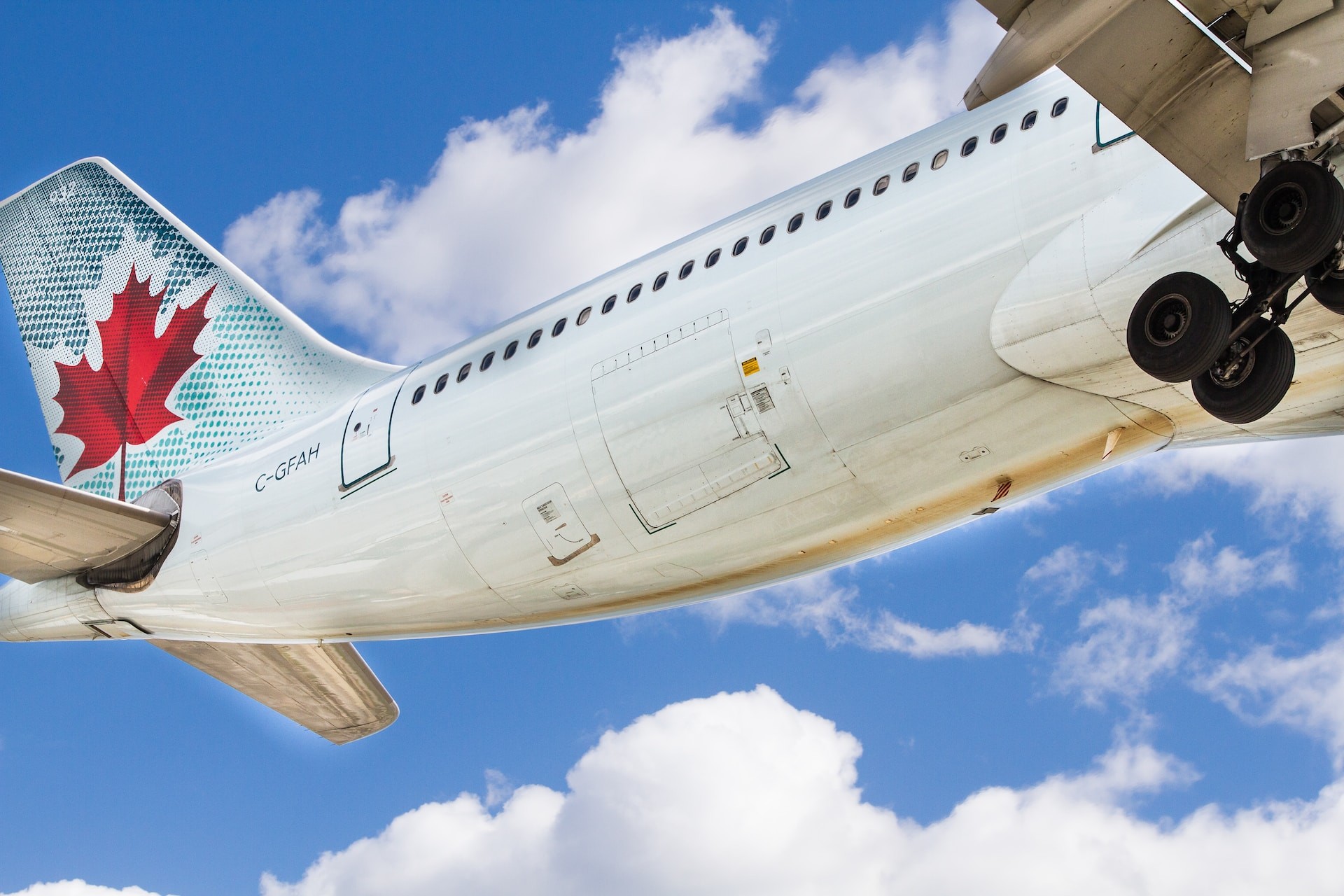 Canadian airline plane tail