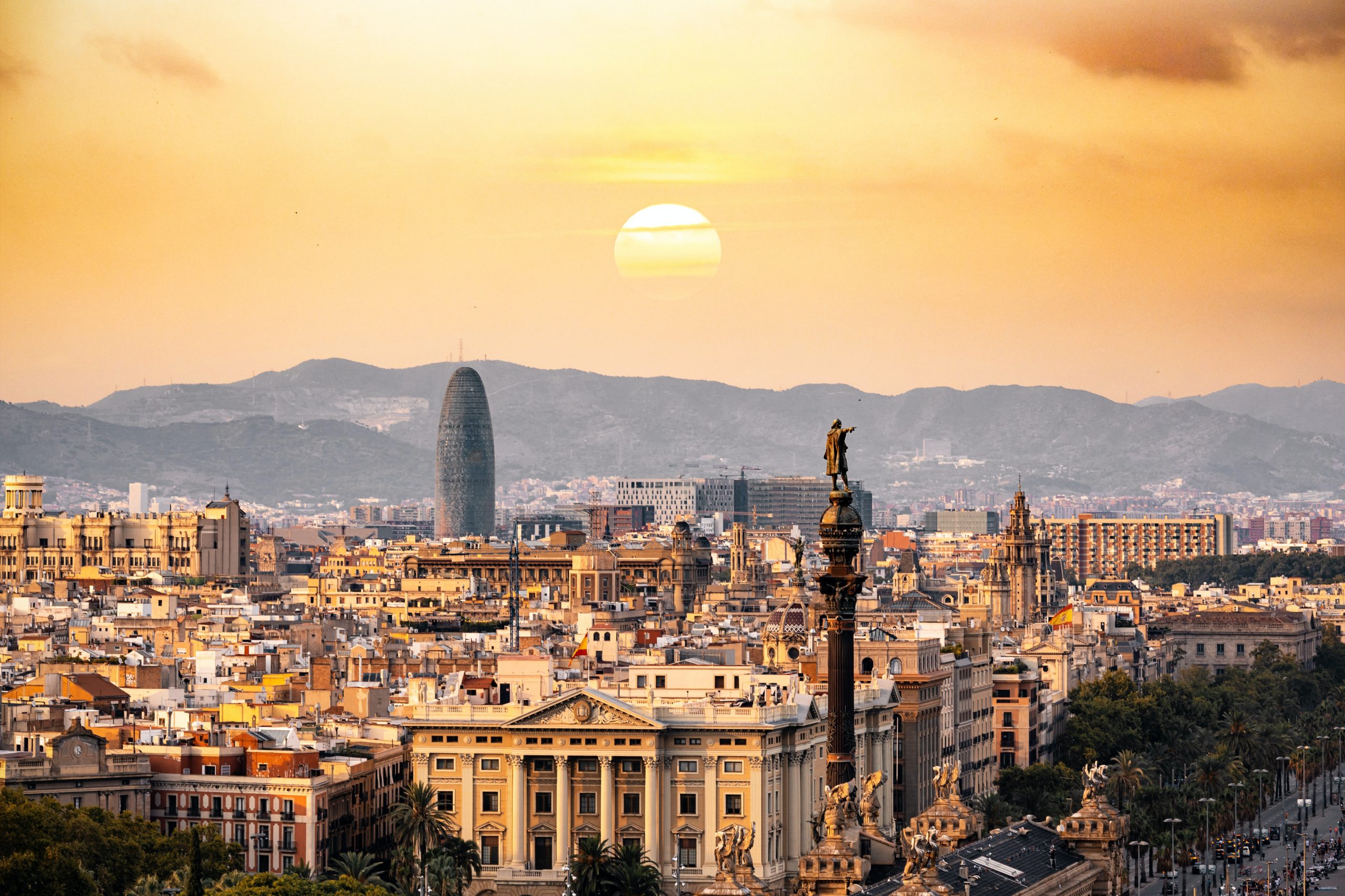 Aerial Photography Of City, Barcelona, CT, Spain