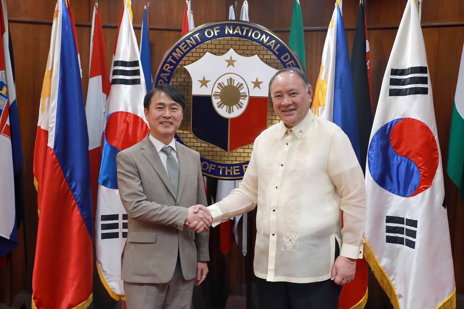 Newly-appointed South Korea Ambassador to the Philippines, Lee Sang-hwa, DND Secretary Gilberto C. Teodoro Jr.