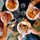 table with foods