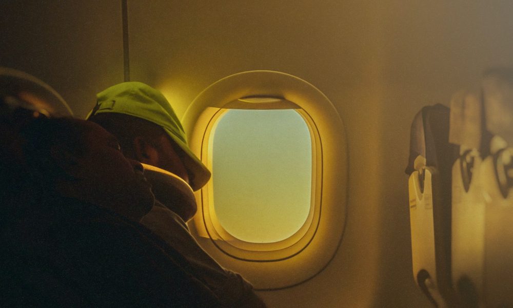 People Sleeping Inside an Airplane