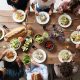 people eating on a table