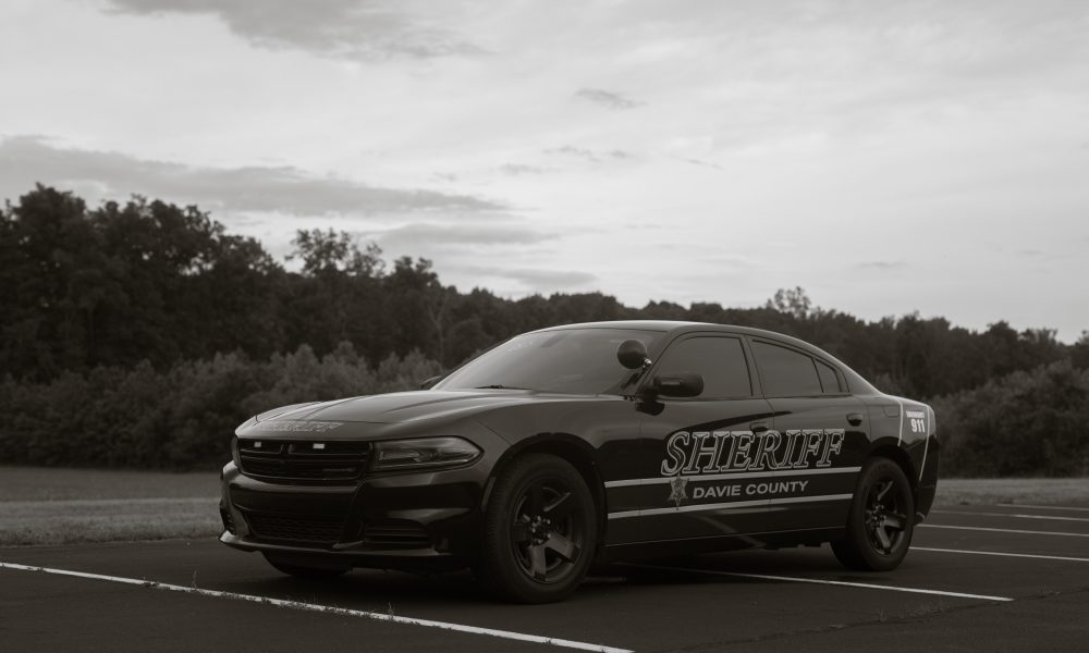 Police Patrol Car in a Parking Lot