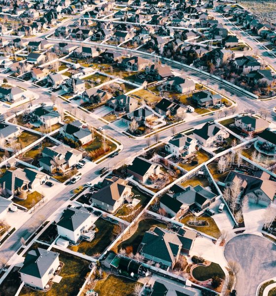 top view of houses