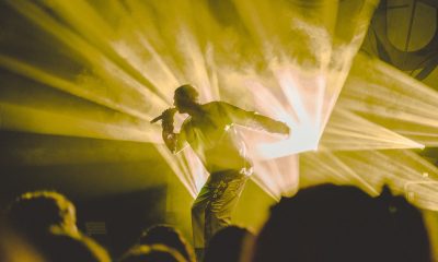 man performing on stage