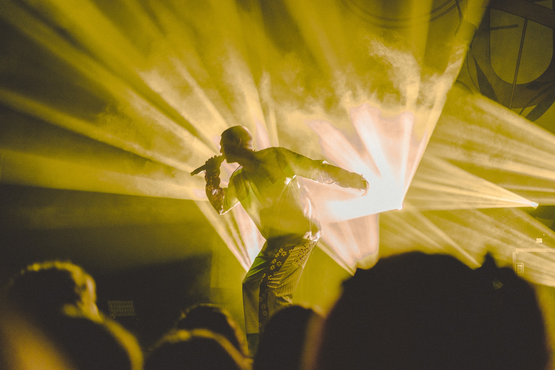 man performing on stage