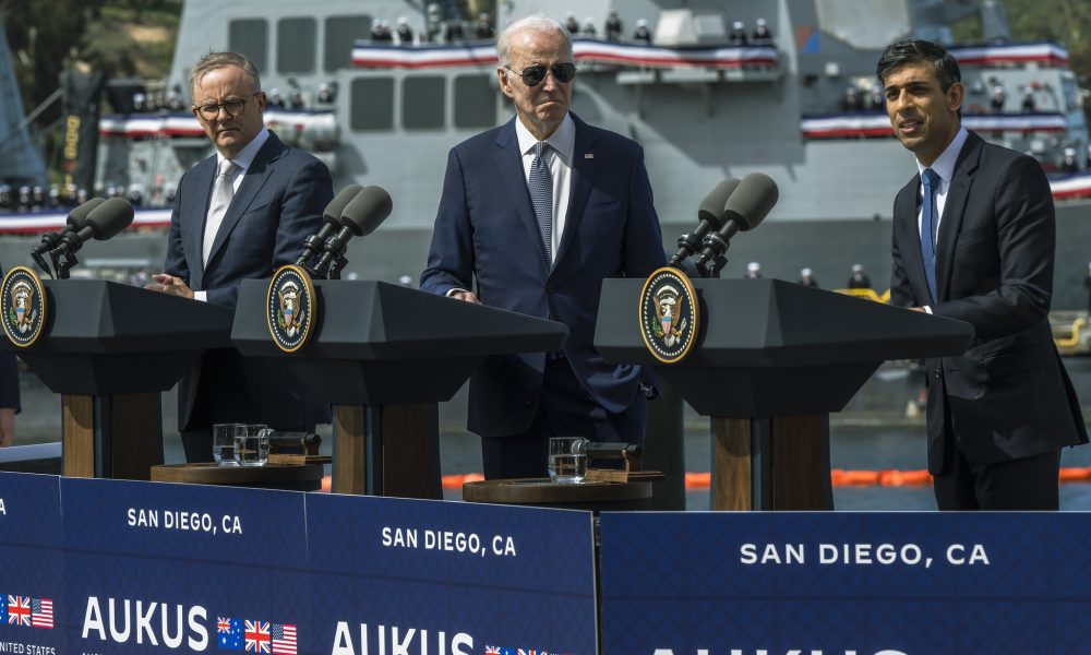 Australian Prime Minister Anthony Albanese, U.S. President Joe Biden, Britain’s Prime Minister Rishi Sunak