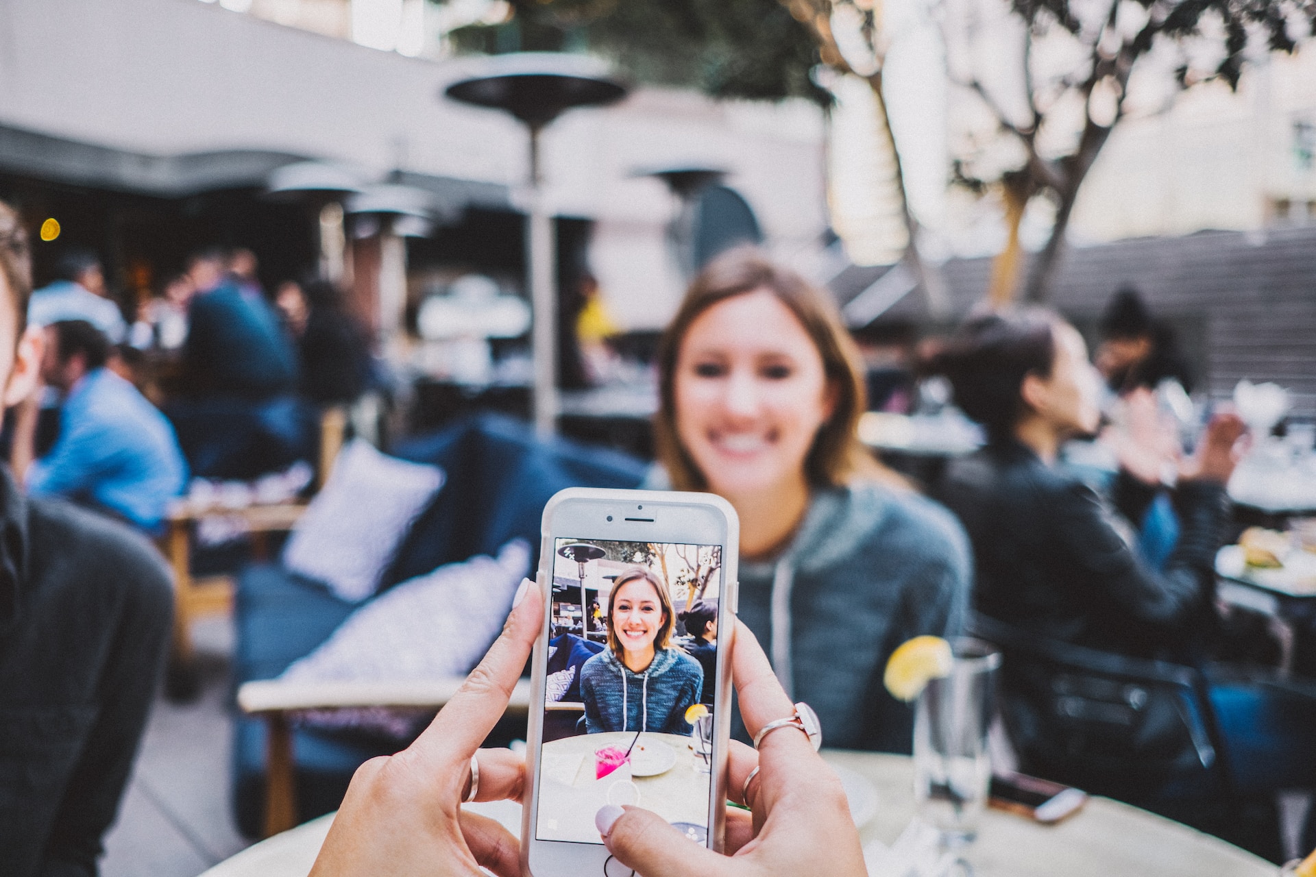 taking picture of girl