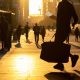 silhouette of people walking in melbourne