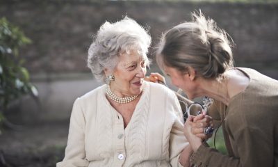 woman talking to grandmother