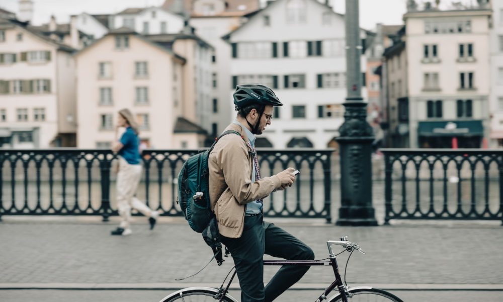 man on bike