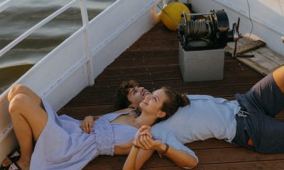 A Romantic Couple Lying on a Yacht