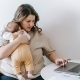 mother and child in front of laptop