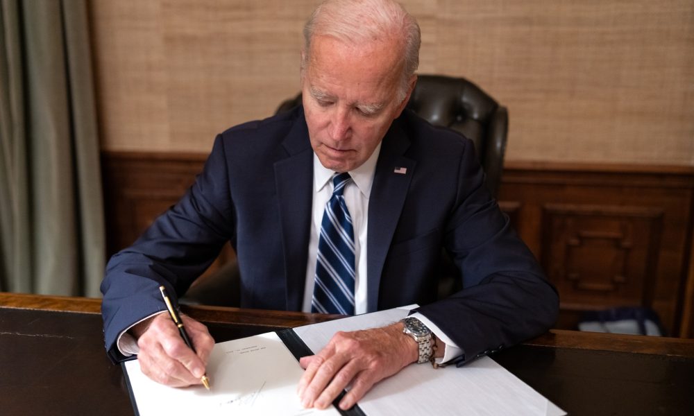 Joe Biden signs