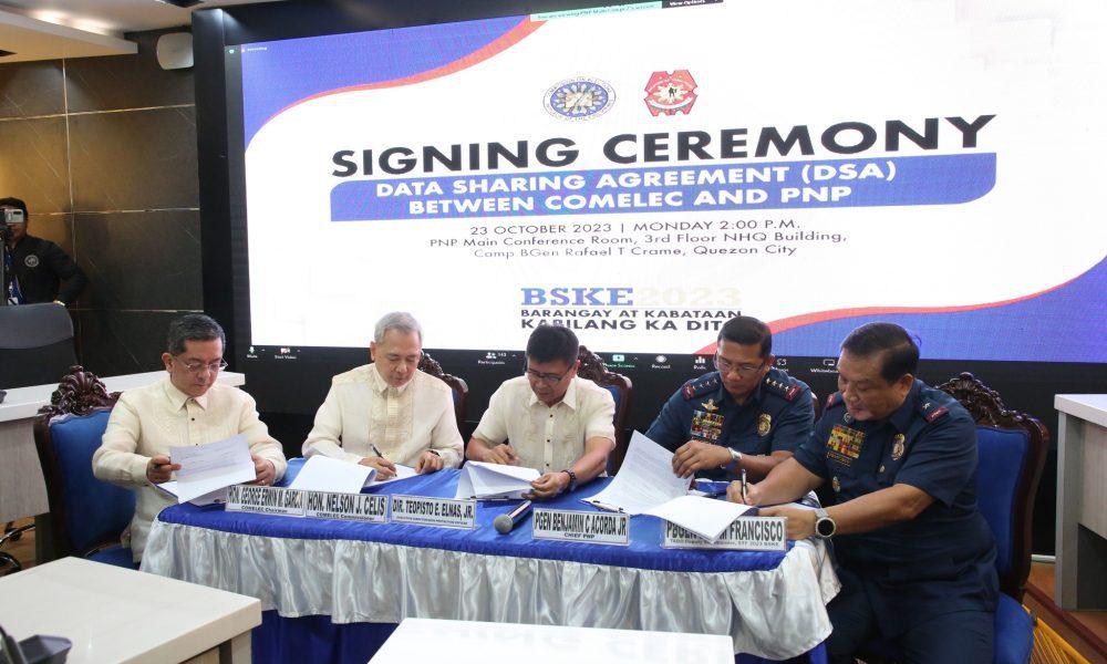 PNP, Comelec ink data sharing pact for village, youth polls - Philippine Canadian Inquirer Nationwide Filipino Newspaper - Vimarsana News