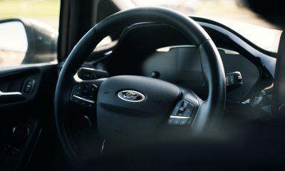 Ford logo on steering wheel