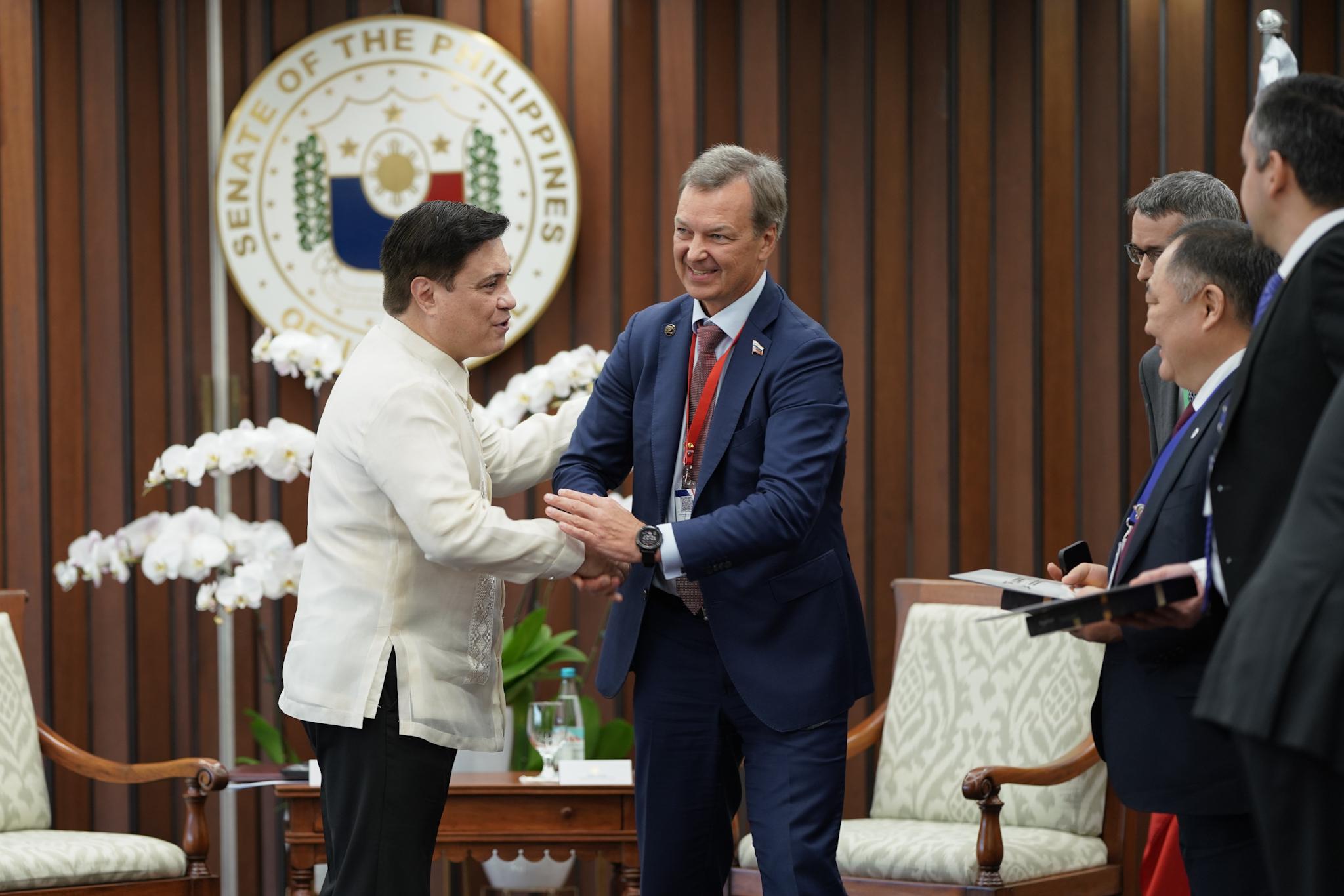 Senate President Juan Miguel Zubiri and Andrey Yatskin