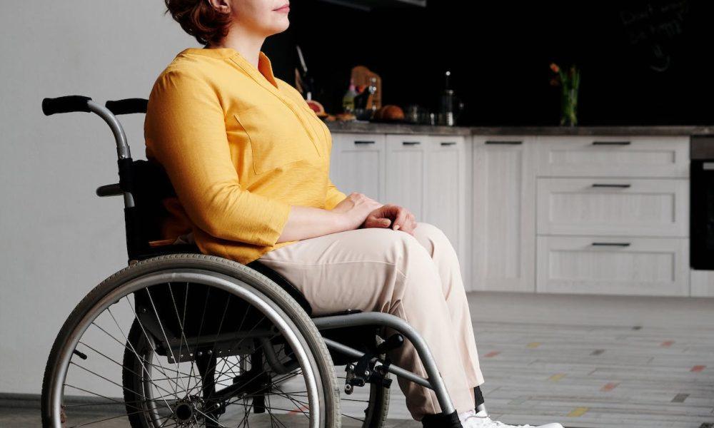 Woman Sitting in Wheelchair